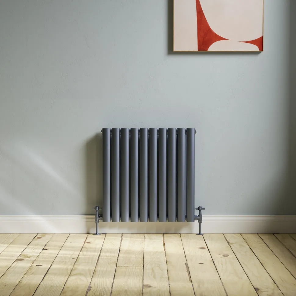 Toasty Ember Anthracite Oval Panel Horizontal Radiator