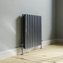 Toasty Ember Anthracite Oval Panel Horizontal Radiator