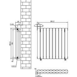 Toasty Ember Anthracite Oval Panel Horizontal Radiator