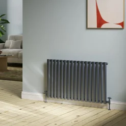Toasty Ember Anthracite Oval Panel Horizontal Radiator