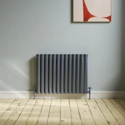 Toasty Ember Anthracite Oval Panel Horizontal Radiator