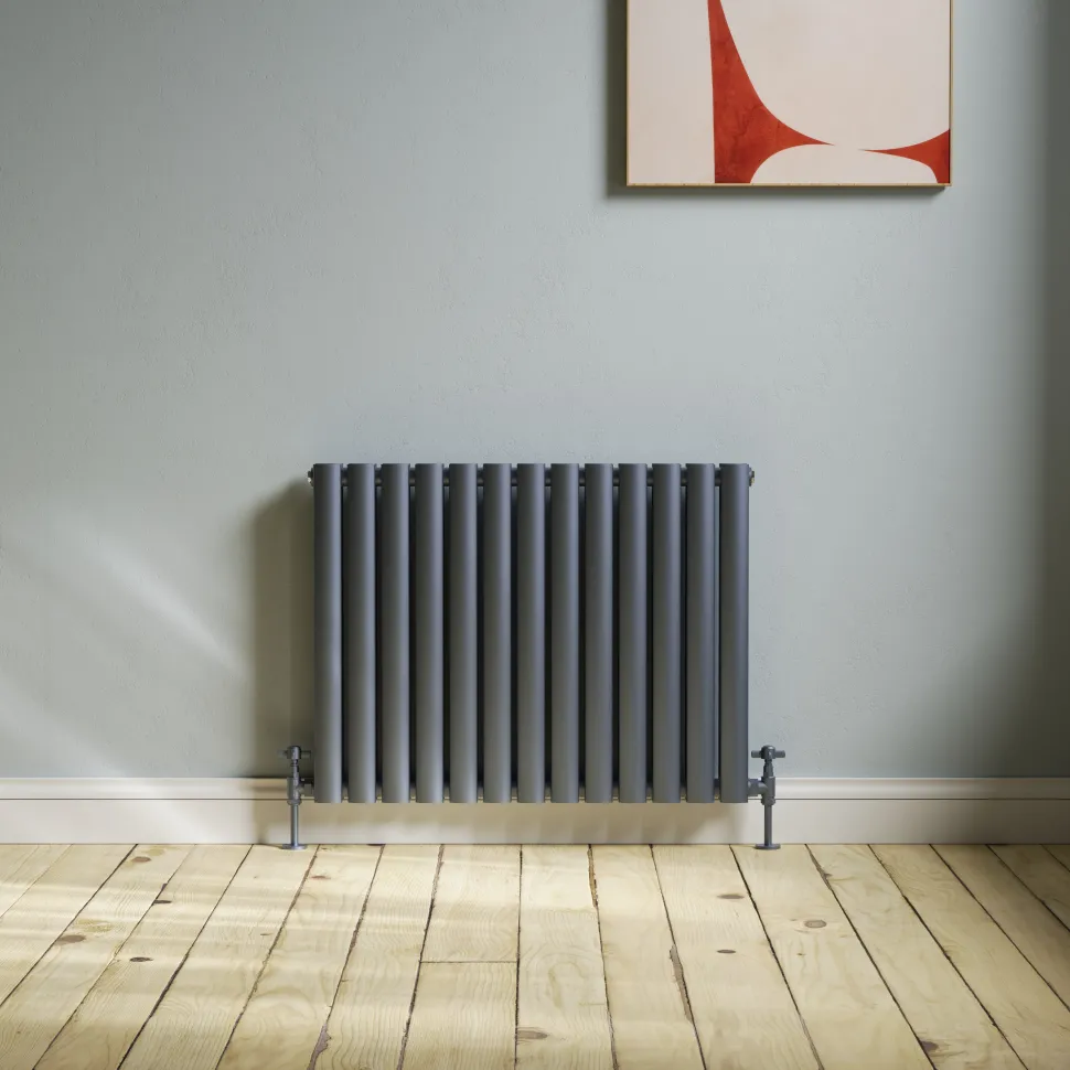 Toasty Ember Anthracite Oval Panel Horizontal Radiator