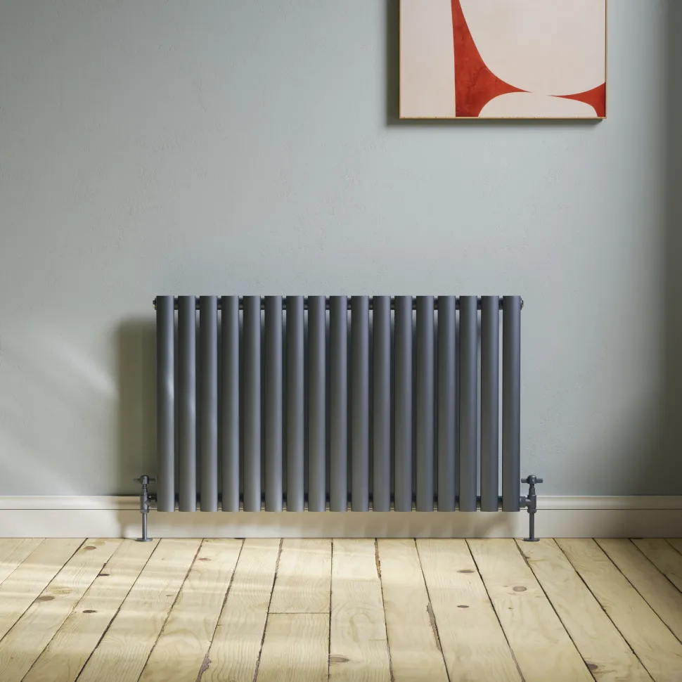 Toasty Ember Anthracite Oval Panel Horizontal Radiator