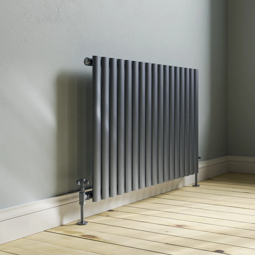 Toasty Ember Anthracite Oval Panel Horizontal Radiator