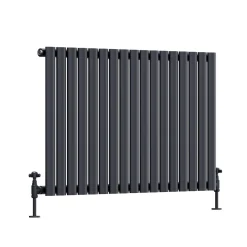 Toasty Ember Anthracite Oval Panel Horizontal Radiator
