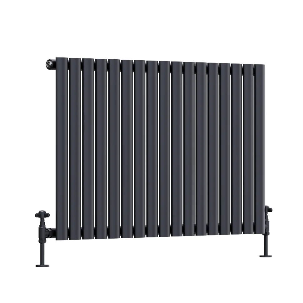 Toasty Ember Anthracite Oval Panel Horizontal Radiator