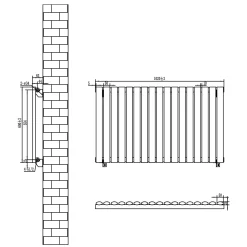 Toasty Ember Anthracite Oval Panel Horizontal Radiator