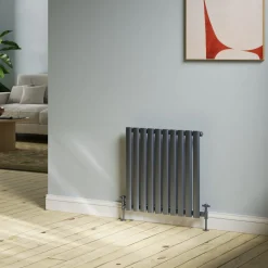 Toasty Ember Anthracite Oval Panel Horizontal Radiator