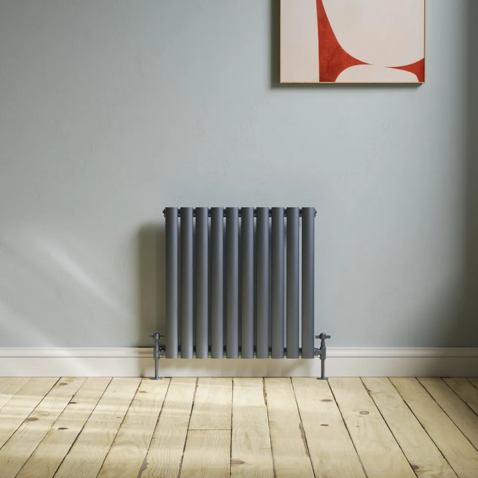 Toasty Ember Anthracite Oval Panel Horizontal Radiator