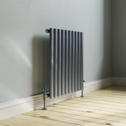 Toasty Ember Anthracite Oval Panel Horizontal Radiator