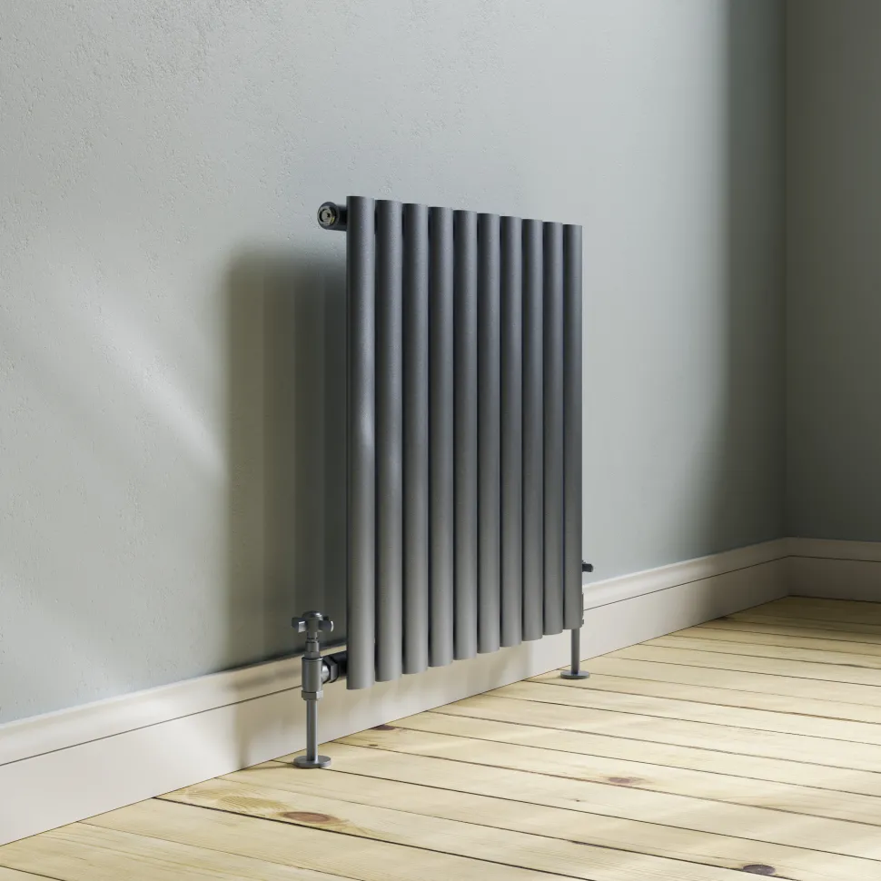 Toasty Ember Anthracite Oval Panel Horizontal Radiator
