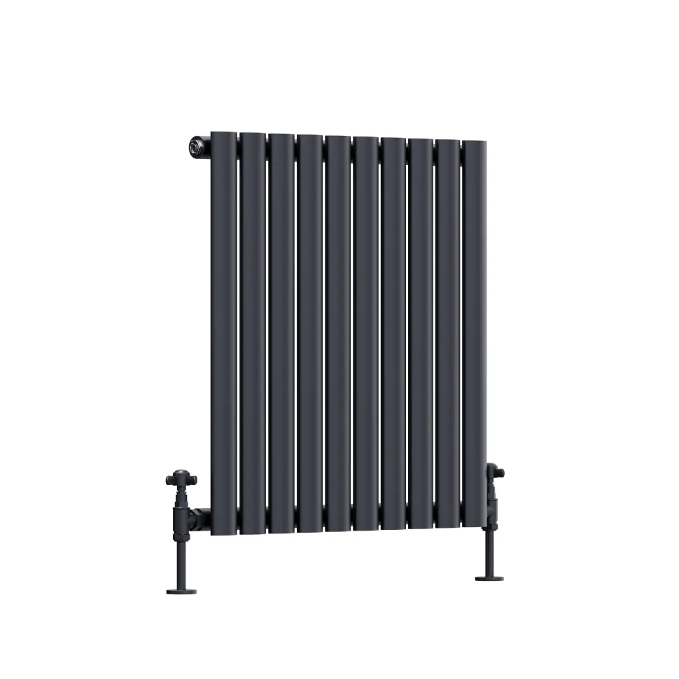 Toasty Ember Anthracite Oval Panel Horizontal Radiator