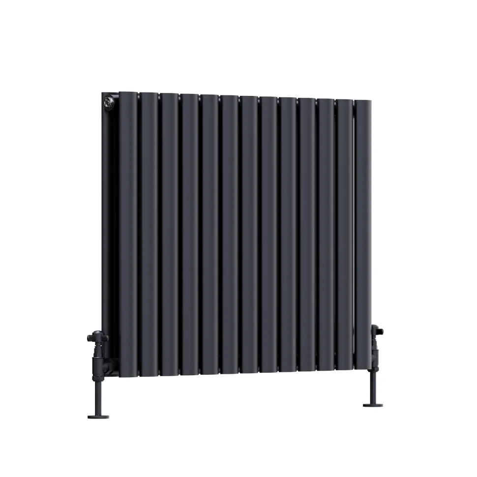 Toasty Ember Anthracite Oval Panel Horizontal Radiator