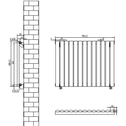 Toasty Ember White Oval Panel Horizontal Radiator