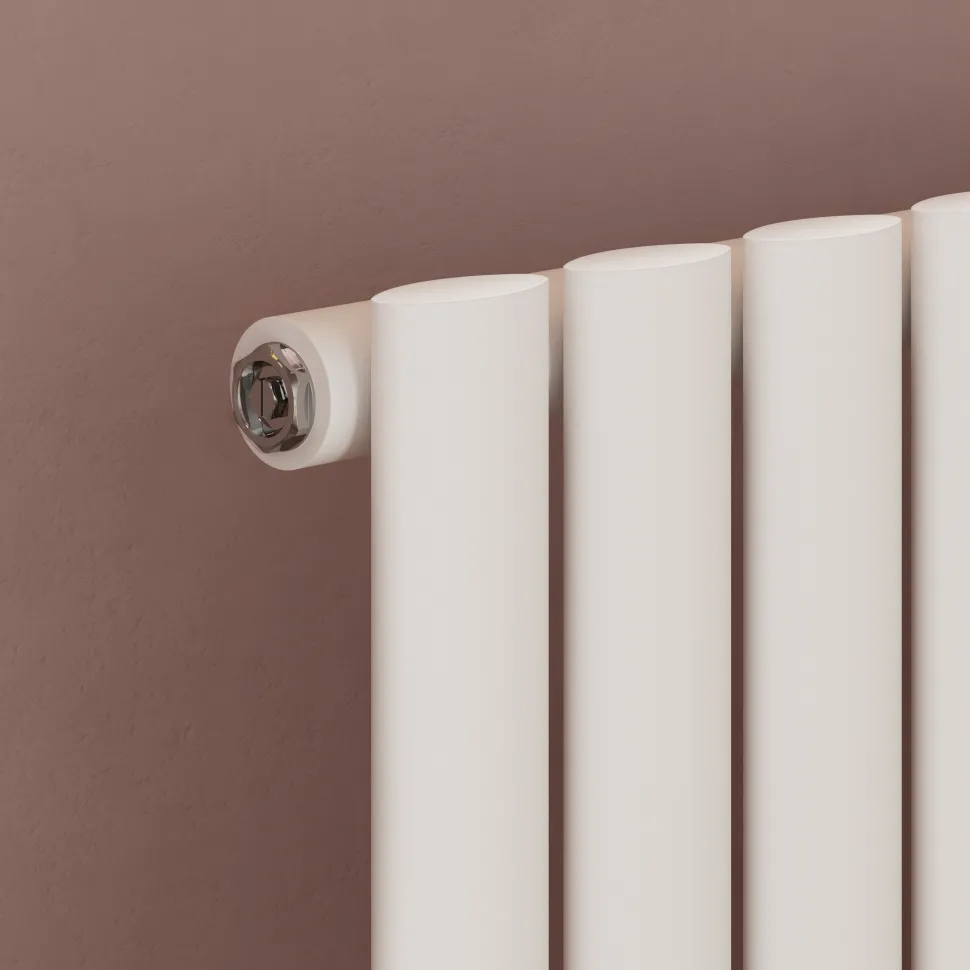 Toasty Ember White Oval Panel Horizontal Radiator