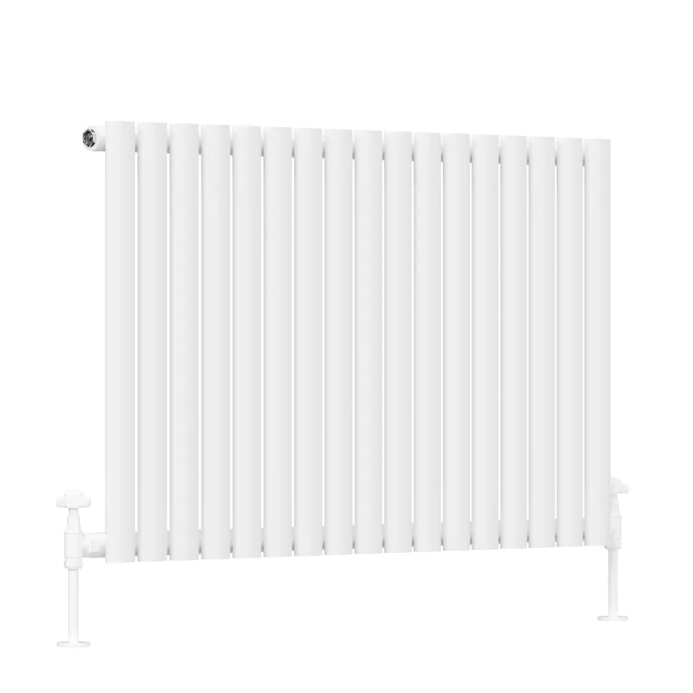 Toasty Ember White Oval Panel Horizontal Radiator