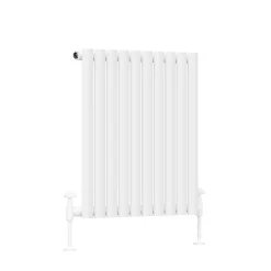 Toasty Ember White Oval Panel Horizontal Radiator
