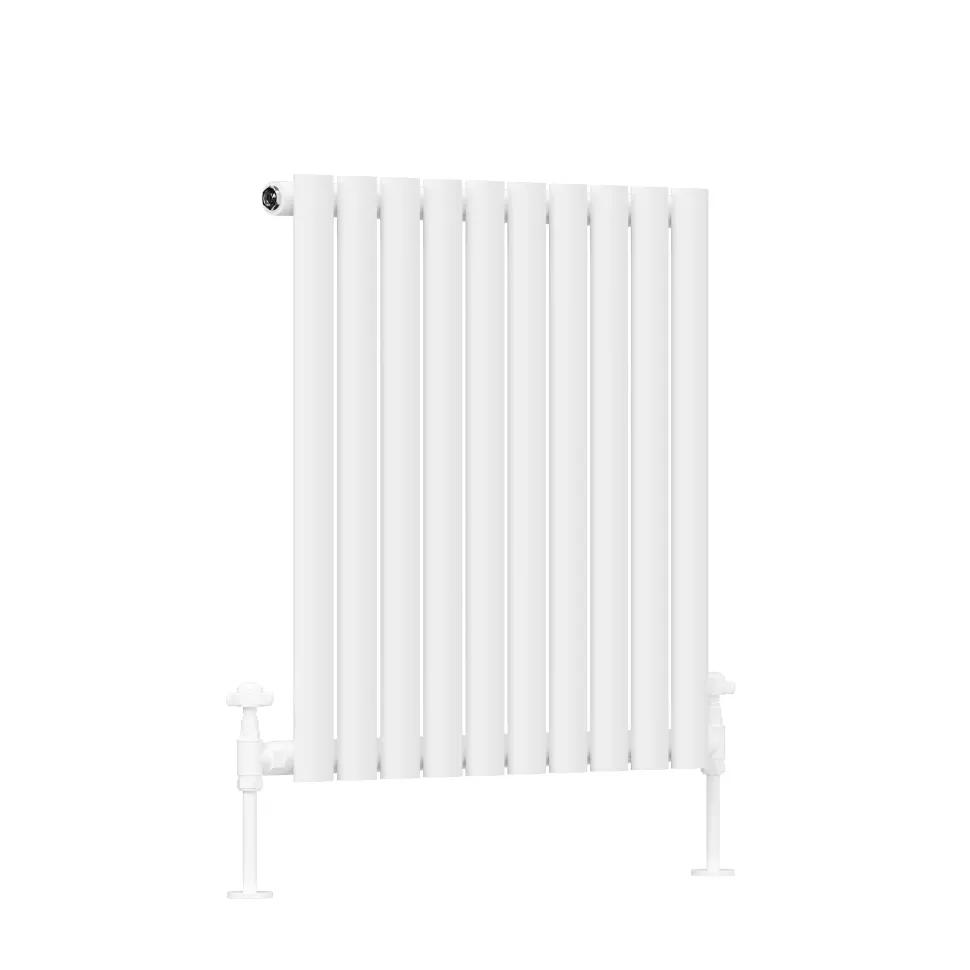 Toasty Ember White Oval Panel Horizontal Radiator