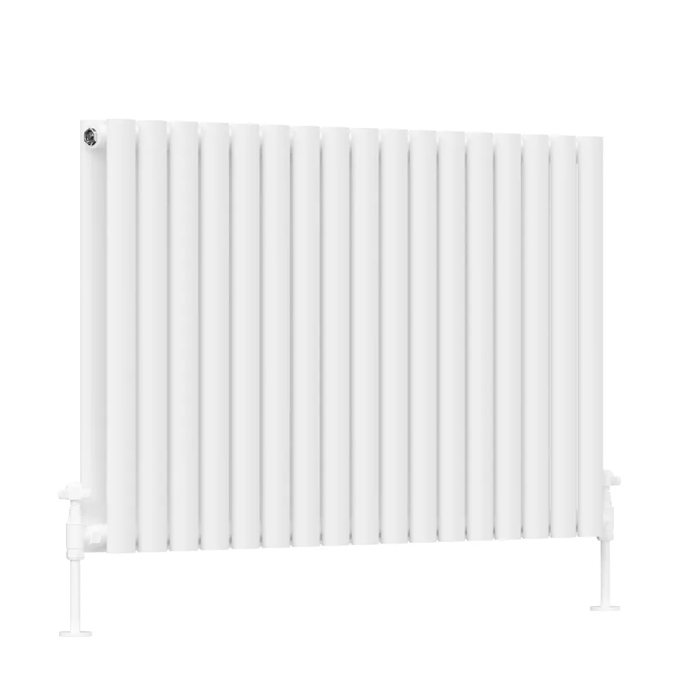Toasty Ember White Oval Panel Horizontal Radiator
