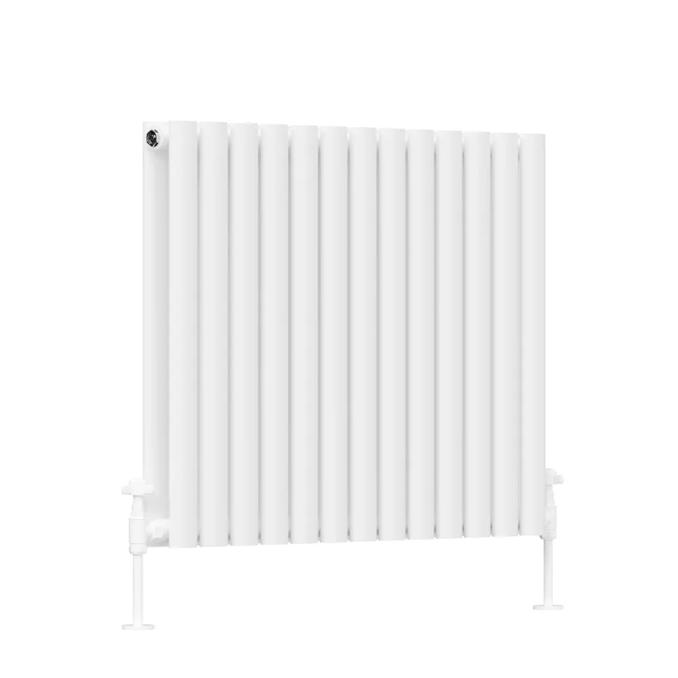 Toasty Ember White Oval Panel Horizontal Radiator