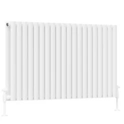 Toasty Ember White Oval Panel Horizontal Radiator