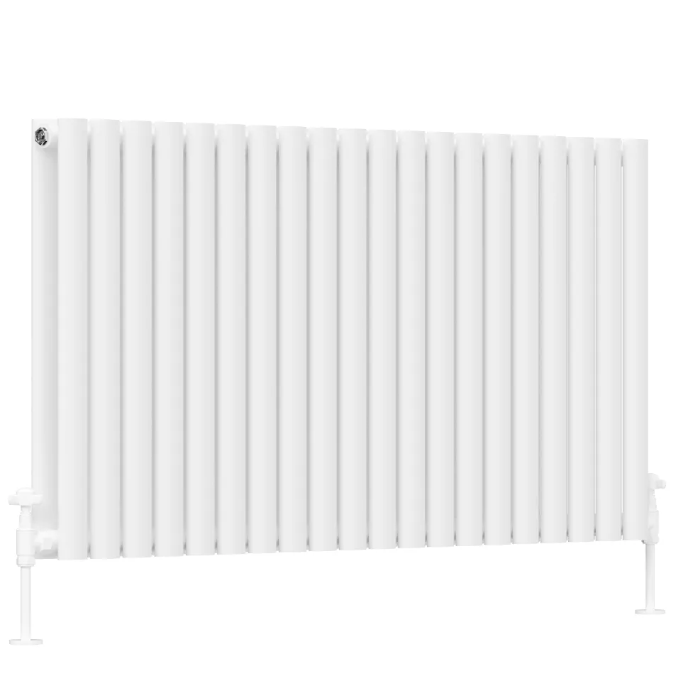 Toasty Ember White Oval Panel Horizontal Radiator