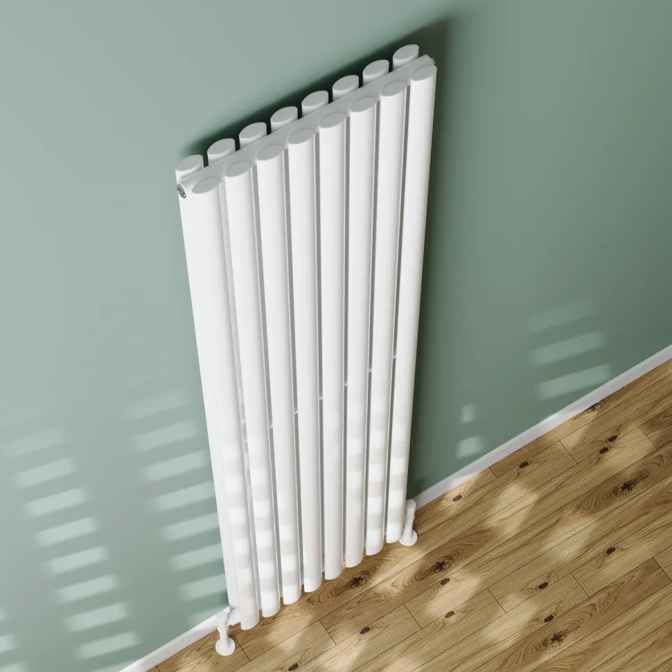 Toasty Ember White Oval Panel Vertical Radiator