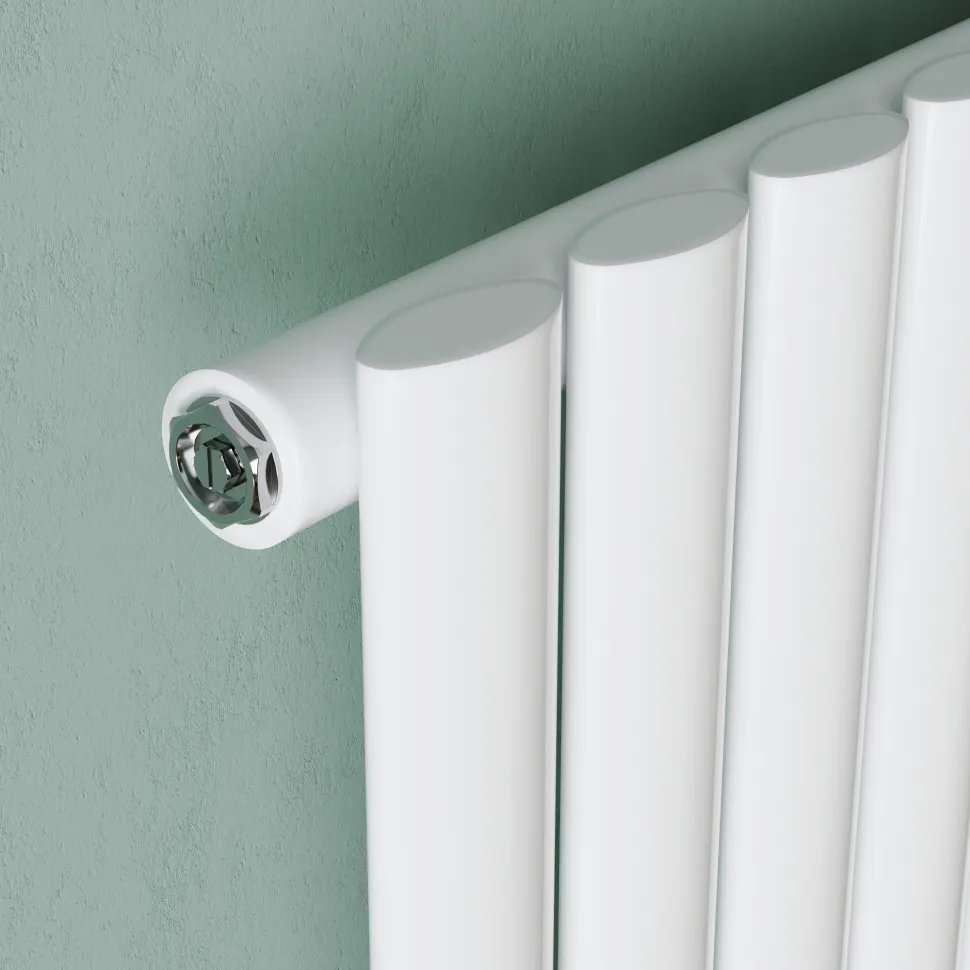 Toasty Ember White Oval Panel Vertical Radiator