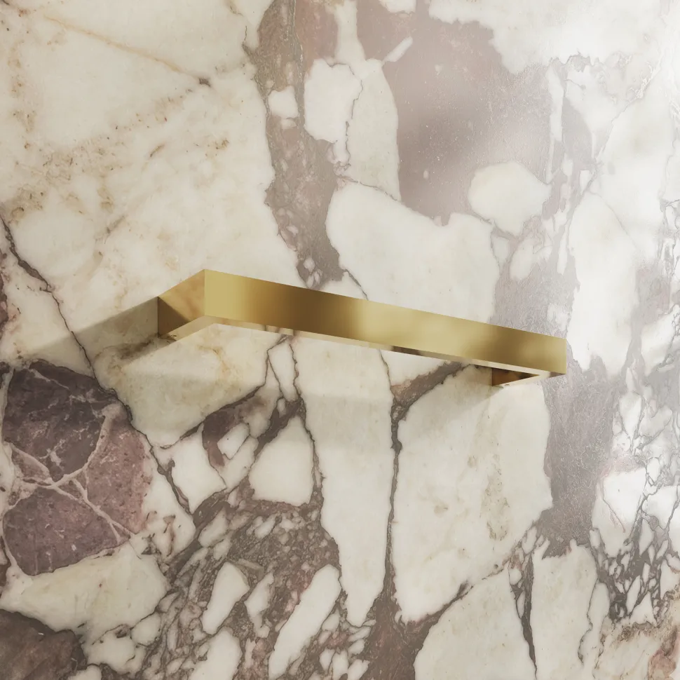 Toasty Flare Polished Brass Electric Heated Towel Rail