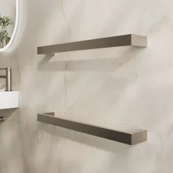 Toasty Flare Polished Stainless Steel Electric Heated Towel Rail