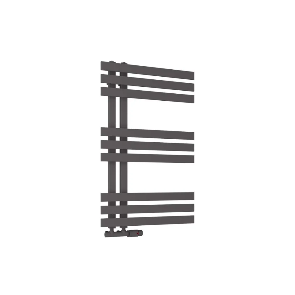 Toasty Flux Matt Carbon Anthracite Flat Panel Heated Towel Rail