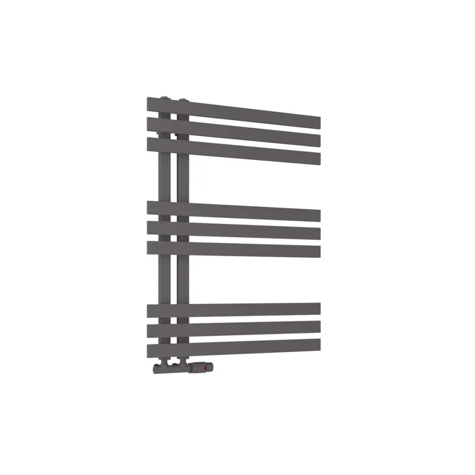 Toasty Flux Matt Carbon Anthracite Flat Panel Heated Towel Rail