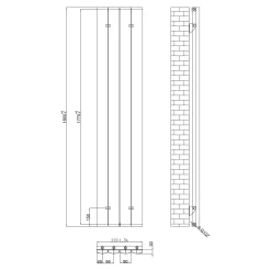 Toasty Forma White Vertical Aluminium Radiator