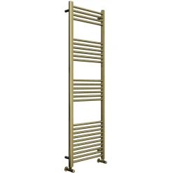 Toasty Glow Brushed Brass 22mm Heated Ladder Towel Rail
