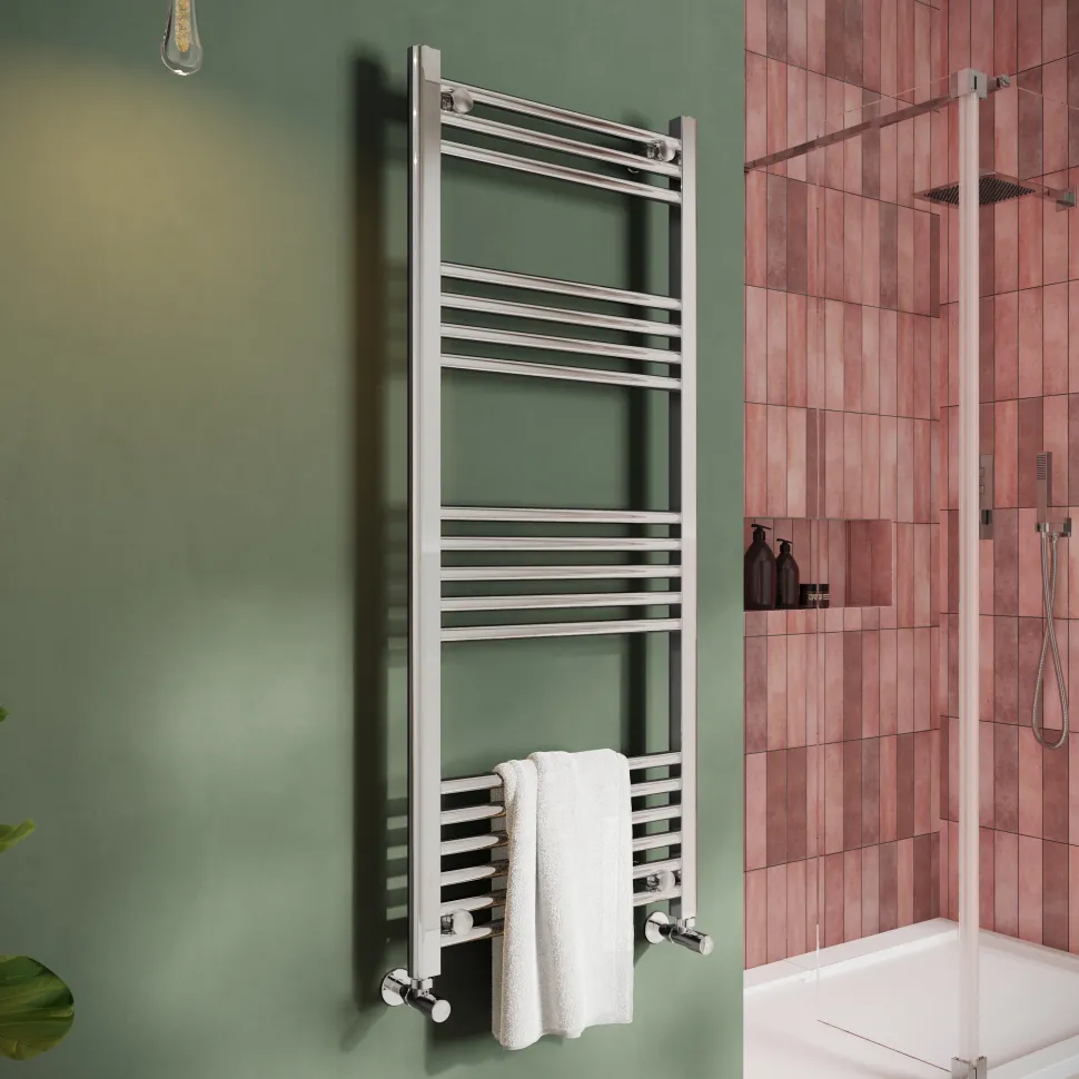 Toasty Glow Chrome 22mm Heated Ladder Towel Rail