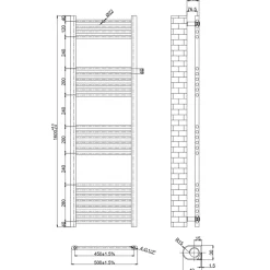Toasty Glow Chrome 22mm Heated Ladder Towel Rail
