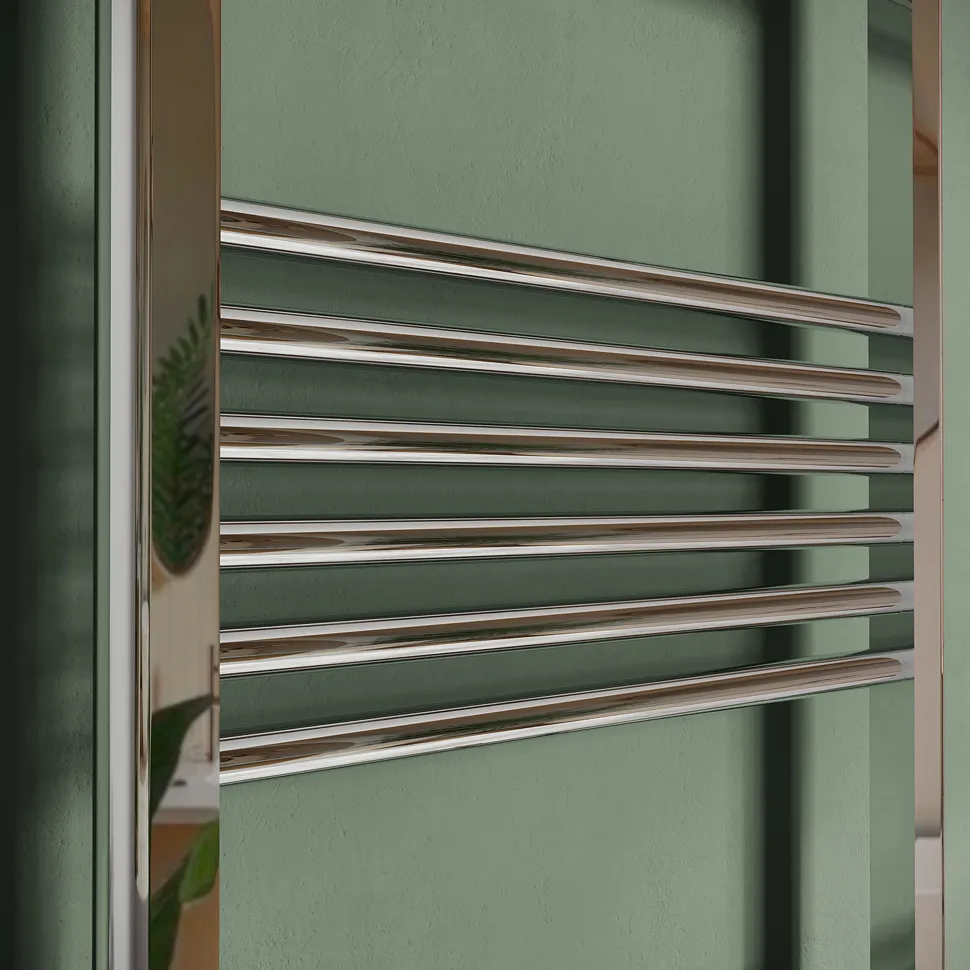 Toasty Glow Chrome 22mm Heated Ladder Towel Rail