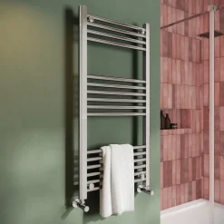 Toasty Glow Chrome 22mm Heated Ladder Towel Rail