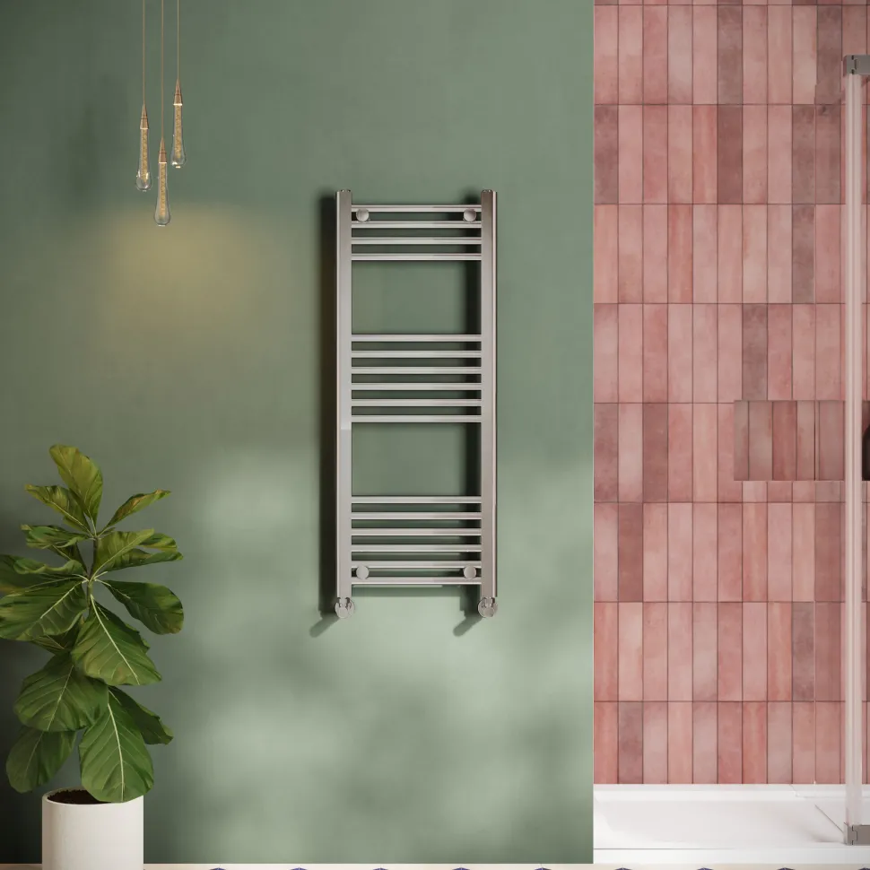 Toasty Glow Chrome 22mm Heated Ladder Towel Rail