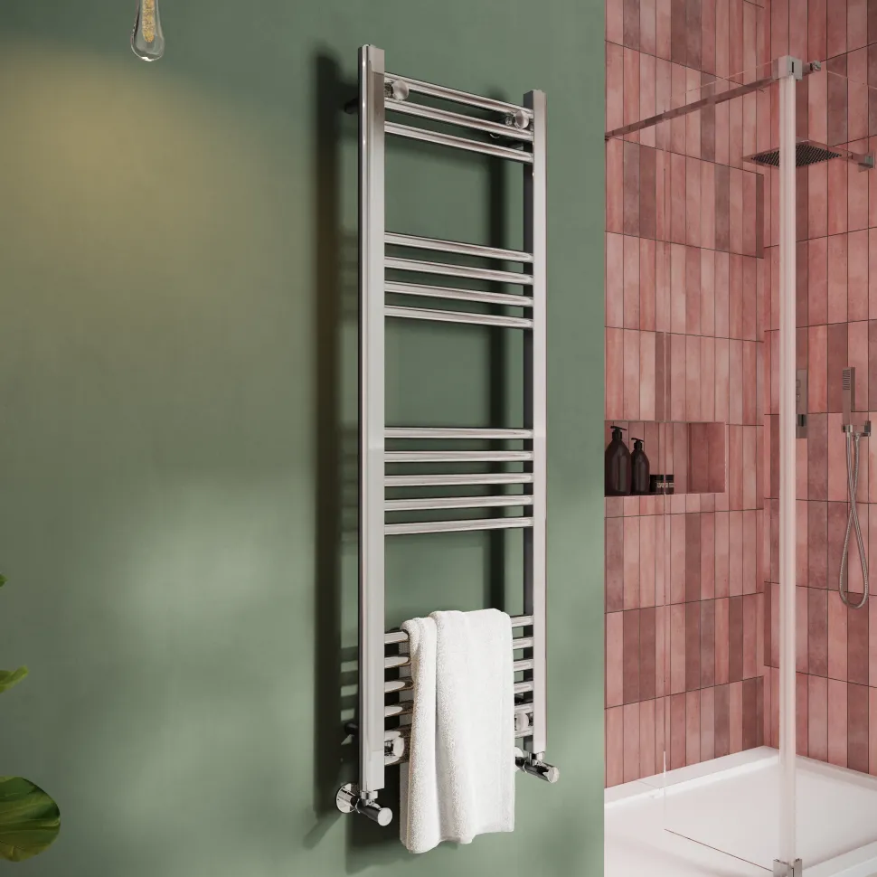 Toasty Glow Chrome 22mm Heated Ladder Towel Rail
