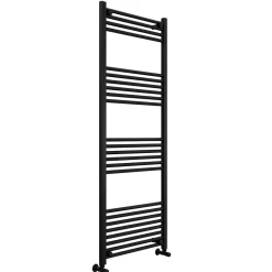Toasty Glow Matt Black 22mm Heated Ladder Towel Rail