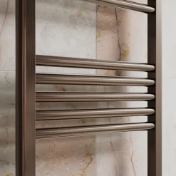 Toasty Glow Premium Brushed Bronze 25mm Heated Towel Rail