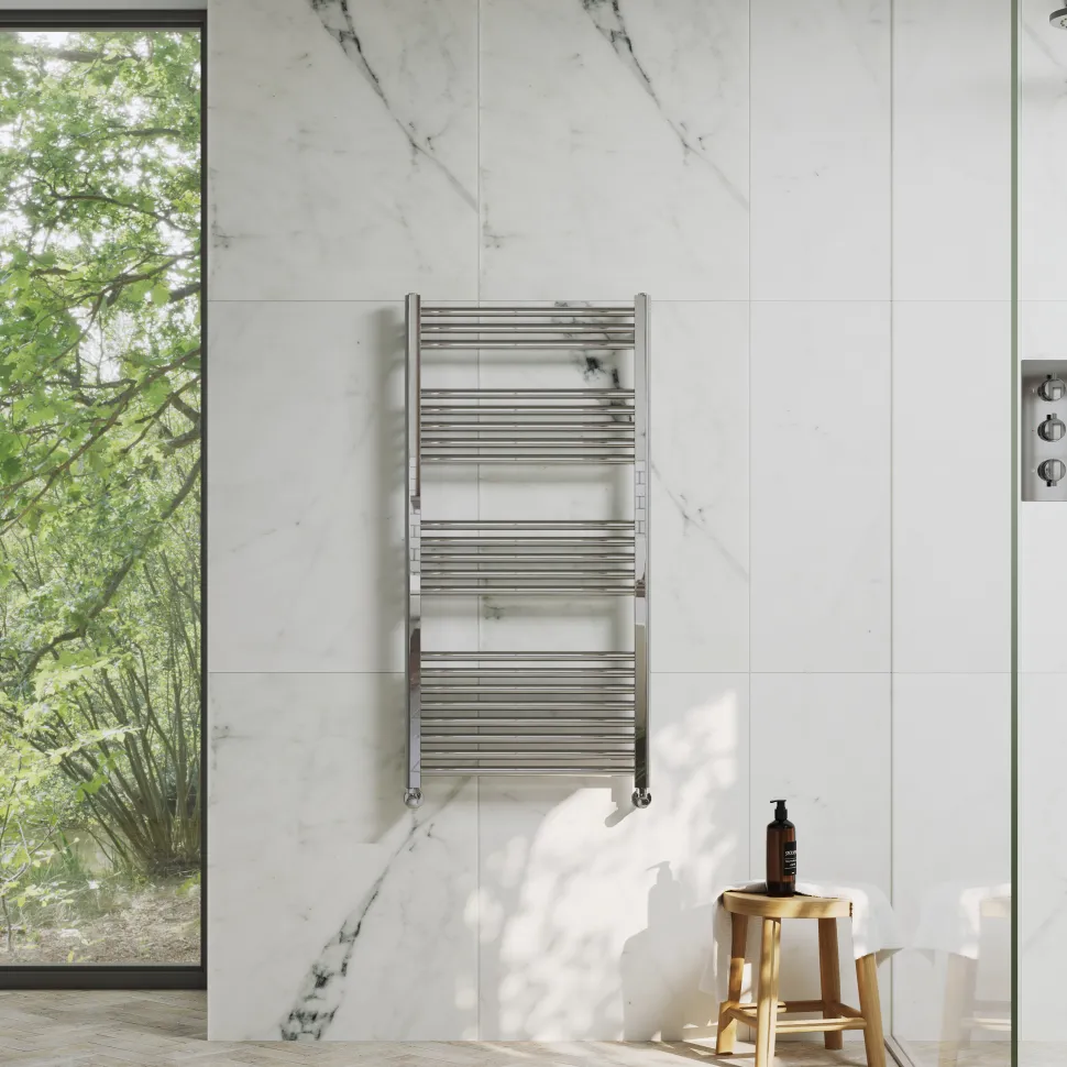 Toasty Glow Premium Chrome 25mm Heated Towel Rail