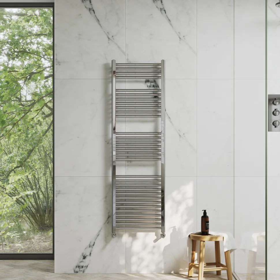 Toasty Glow Premium Chrome 25mm Heated Towel Rail