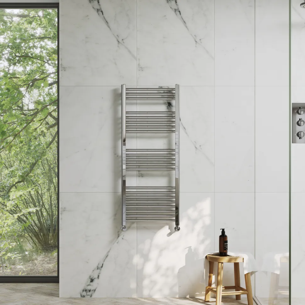 Toasty Glow Premium Chrome 25mm Heated Towel Rail