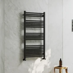 Toasty Glow Premium Matt Black 25mm Heated Towel Rail