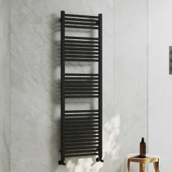 Toasty Glow Premium Matt Black 25mm Heated Towel Rail