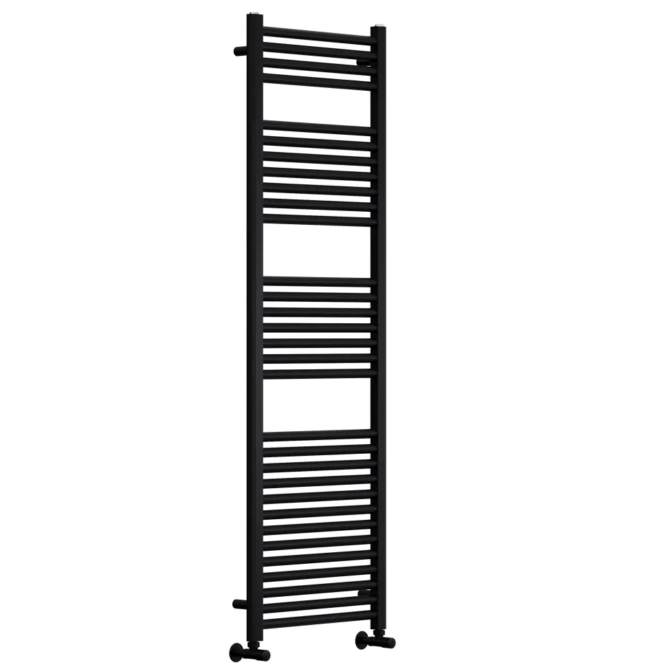 Toasty Glow Premium Matt Black 25mm Heated Towel Rail