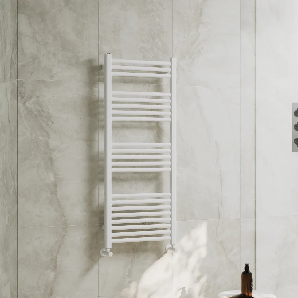 Toasty Glow Premium Matt White 25mm Heated Towel Rail