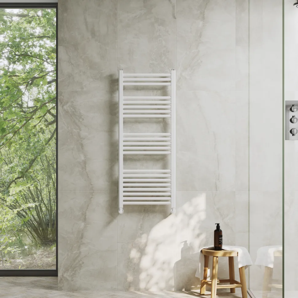 Toasty Glow Premium Matt White 25mm Heated Towel Rail